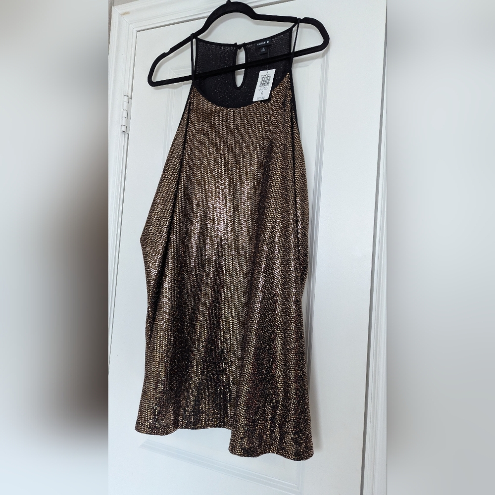 torrid Metallic Bronze Goddess Tank Top